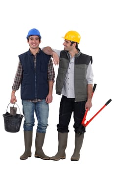 Two friendly handymen