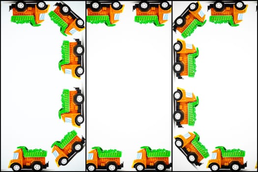 Frame of Earth moving toy. Kids Frame