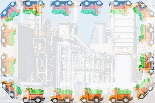 Frame of Earth moving toy. Kids Frame