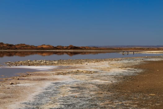 Reflections from Ugab river mouth, Skeleton Coast, Namibia