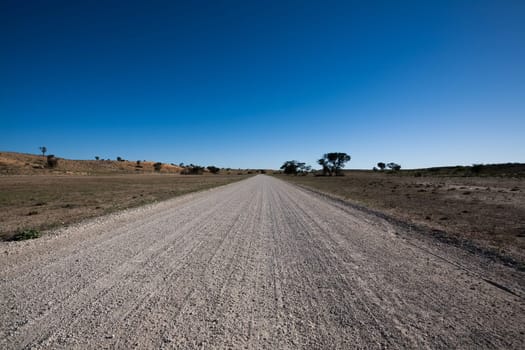 Road from Kgalagadi Transfontier park, South Africa