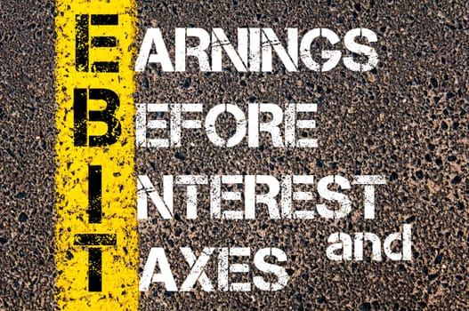 Business Acronym BMI - Body Mass Index..Yellow paint line on the road against asphalt background. Conceptual image
