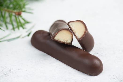 Marzipan bread, typicalg erman christmas sweets called Marzipanbrot