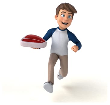 3D cartoon character fun teenager