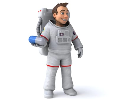 Fun astronaut - 3D Illustration