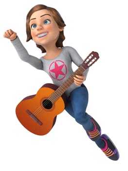 Fun 3D cartoon teenage girl