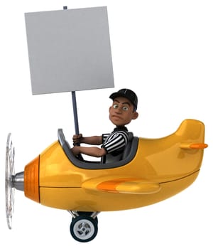 Fun 3D Illustration of an american Referee