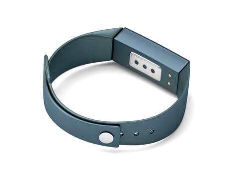 Fitness tracker on white background