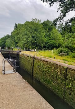 Denham deep lock on the Grand Union Canal - Denham Country Park, Hillingdon, London, United Kingdom