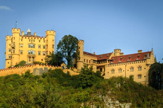 Hohenschwangau Castle in Schwangau, Bavaria, a 19th century palace and a residence of King Ludwig II