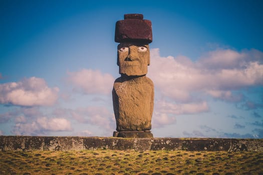 Moai at Ahu Tongariki, Easter island, Chile