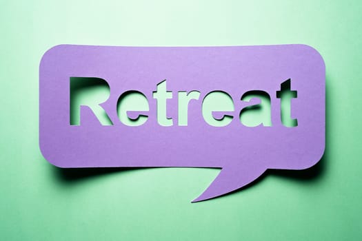 Retreat, Wellness Lifestyle And Vacation Speech Bubble
