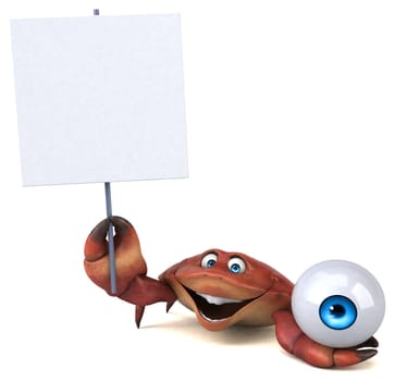 Fun crab - 3D Illustration