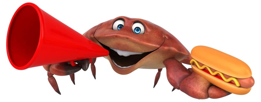Fun crab - 3D Illustration