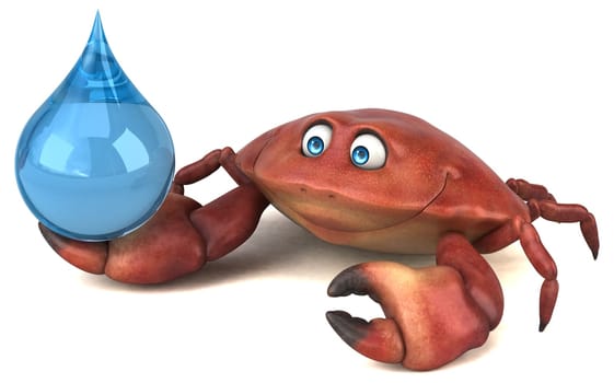 Fun crab - 3D Illustration