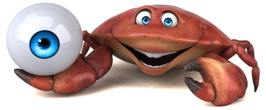 Fun crab - 3D Illustration