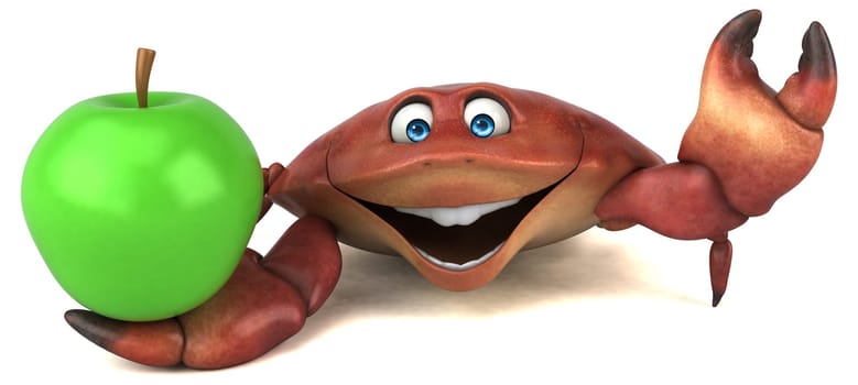 Fun crab - 3D Illustration