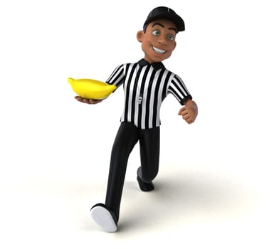 Fun 3D Illustration of an american Referee