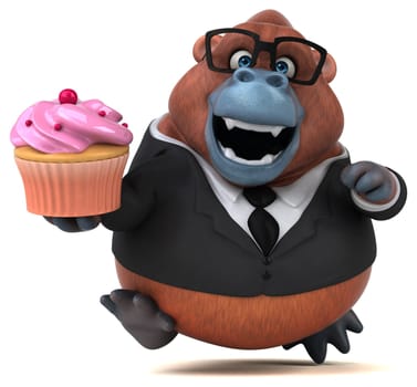 Fun Orang Outan - 3D Illustration