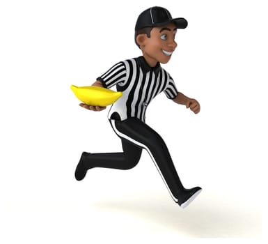Fun 3D Illustration of an american Referee