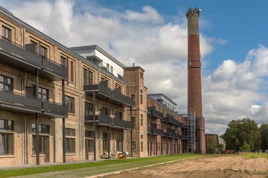 conversion and restoration of an old factory site into apartments