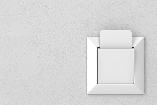 Key card reader on the wall in the hotel room