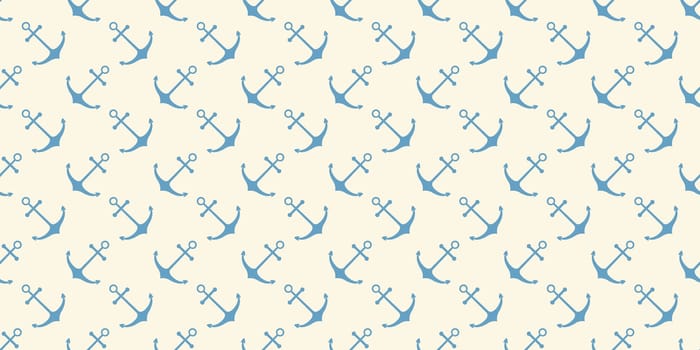 Nautical seamless pattern with ship anchors. Vector illustration