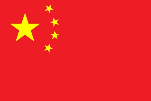 National flag of the Peoples Republic of China. China flag. One-party parliamentary republic. State symbol. Chinese people. Country of East Asia. Chinese national holiday.