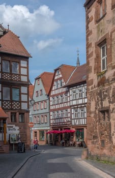 View of the medieval buildings of Büdingen, Hesse, Germany