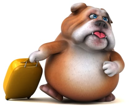 Fun bulldog - 3D Illustration