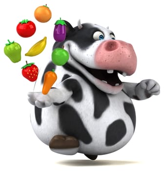 Fun cow - 3D Illustration