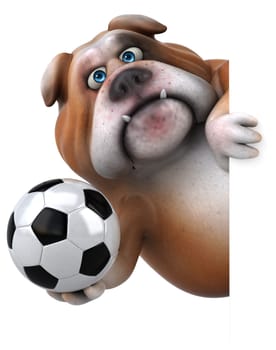 Fun bulldog - 3D Illustration