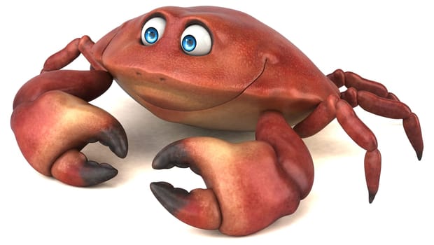Fun crab - 3D Illustration