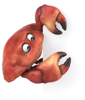 Fun crab - 3D Illustration