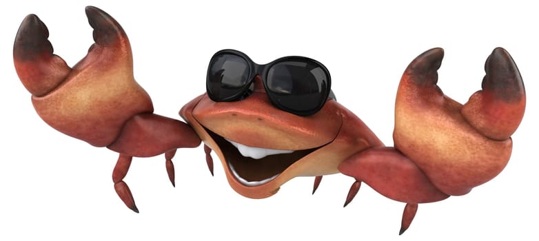 Fun crab - 3D Illustration