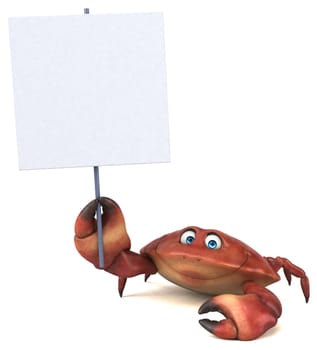 Fun crab - 3D Illustration