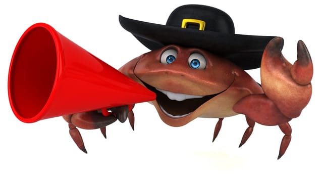 Fun crab - 3D Illustration