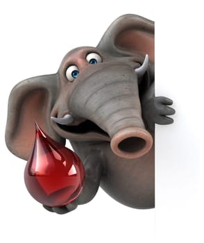 Fun elephant - 3D Illustration