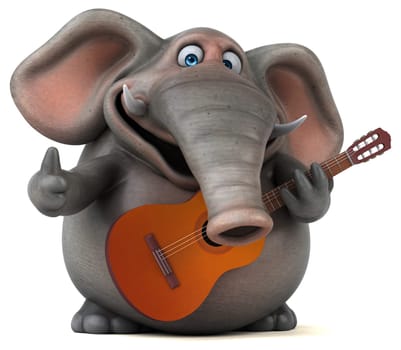 Fun elephant - 3D Illustration
