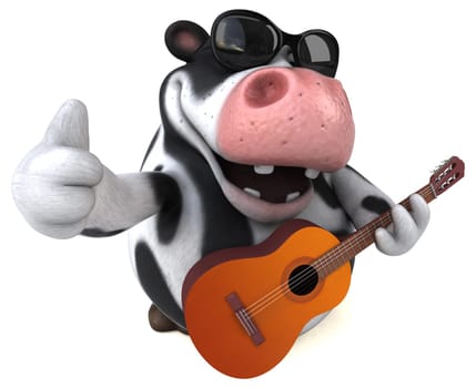 Fun cow - 3D Illustration
