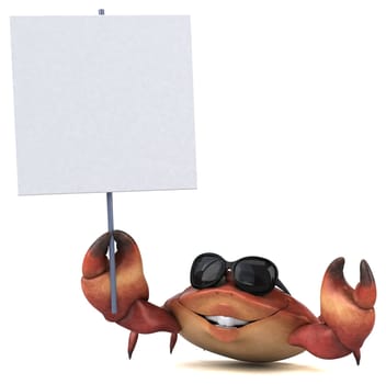 Fun crab - 3D Illustration