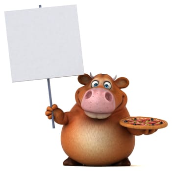 Fun cow - 3D Illustration