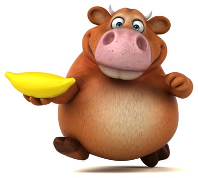 Fun cow - 3D Illustration