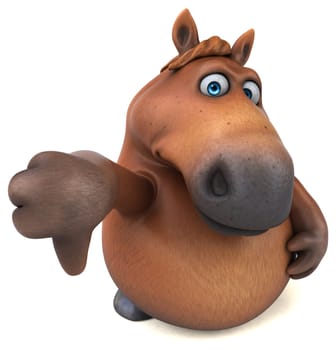 Fun horse - 3D Illustration