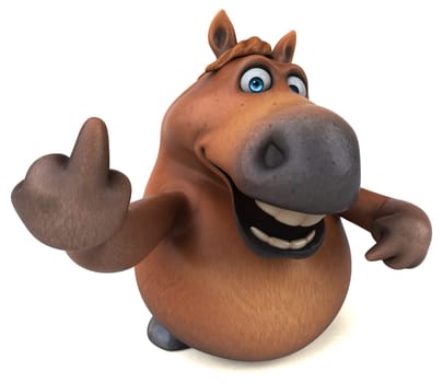 Fun horse - 3D Illustration