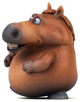 Fun horse - 3D Illustration