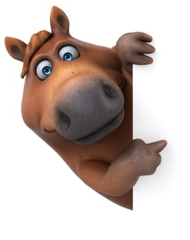Fun horse - 3D Illustration