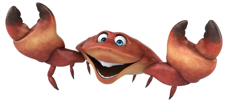 Fun crab - 3D Illustration