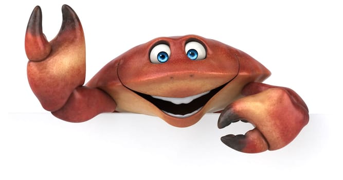 Fun crab - 3D Illustration