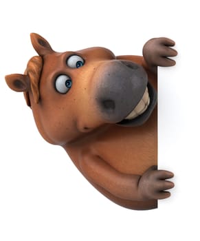 Fun horse - 3D Illustration